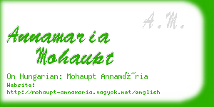 annamaria mohaupt business card